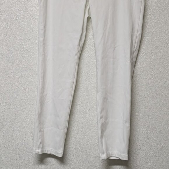 Ruby Rd. White Alt Skinny Slimming Contour Waistband Pull-on Pants - Size 12 - Picture 2 of 7